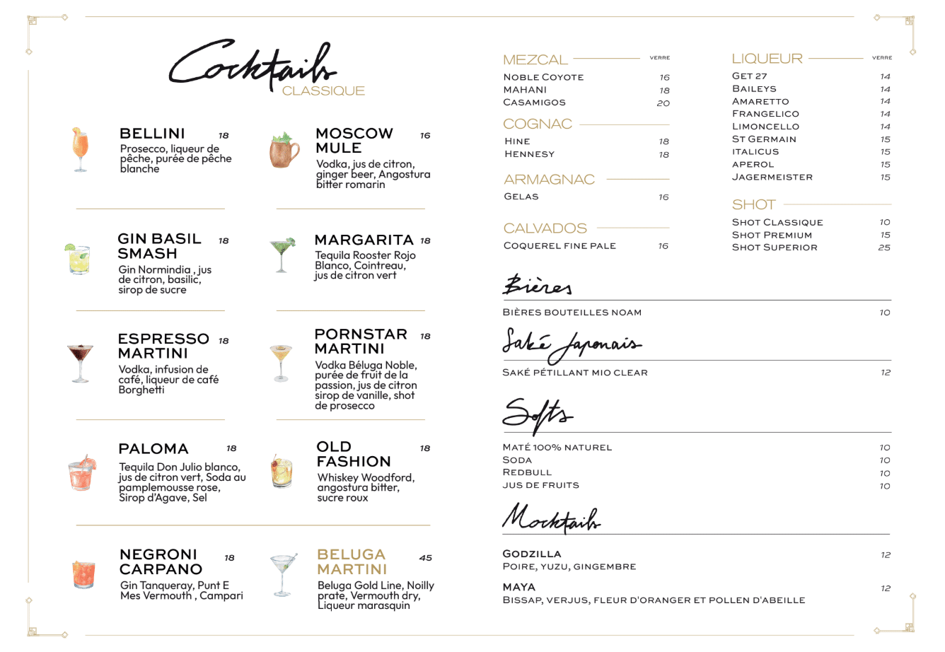 cocktails création cocktails gin vodka tequila rhum